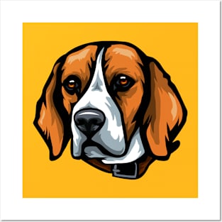 Beagle Portrait Drawing Posters and Art